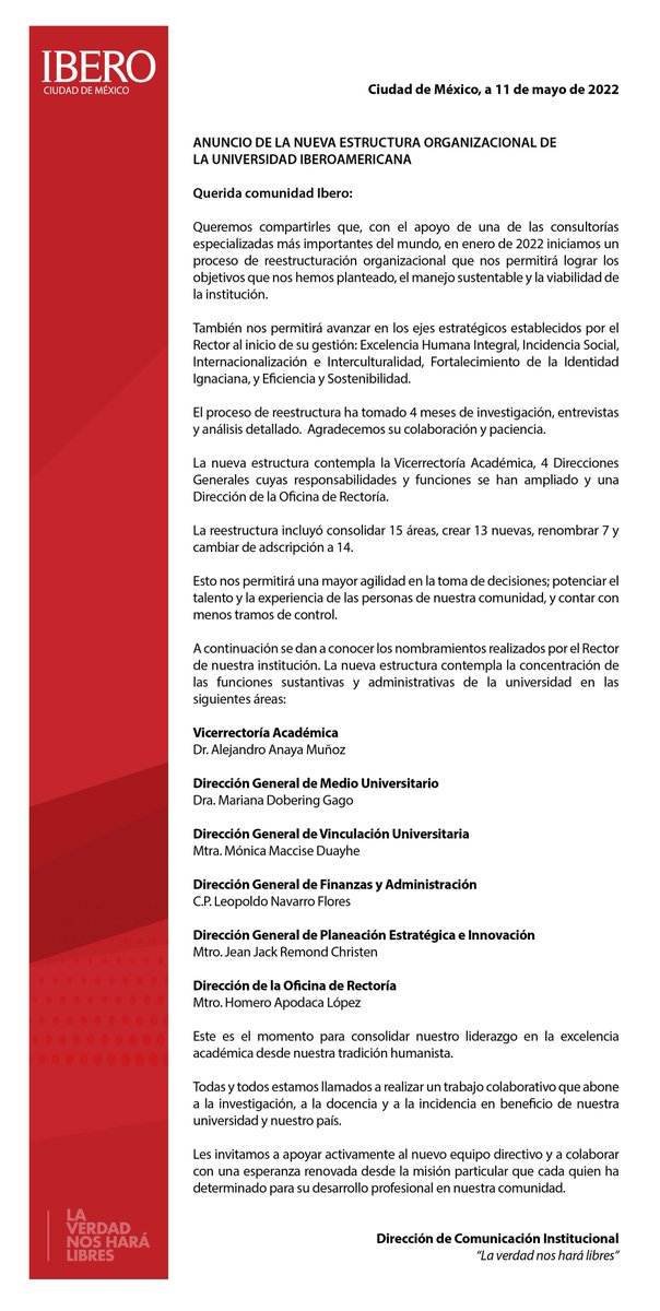 Felicitamos a la Mtra. Mónica Maccise por su nombramiento como nueva Directora General de Vinculación Universitaria  ¡Todo el éxito!