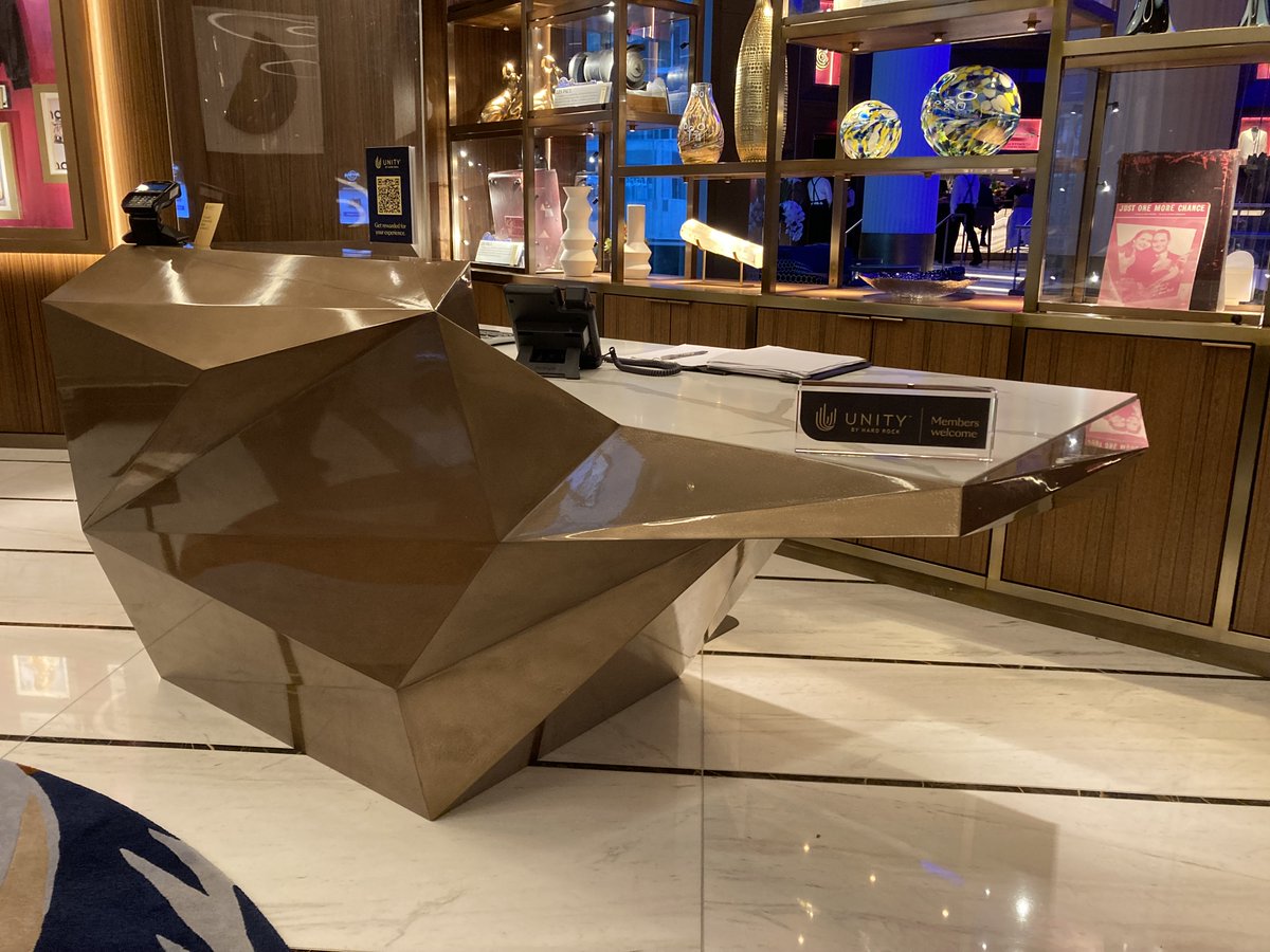 We are excited to share that we produced these #bronze desks for the new <a href="/HardRockHotels/">Hard Rock Hotels</a> located in the heart of Manhattan. We are thankful to the good people at Tishman who invited us to work on this amazing building project and the Hard Rock brand for supporting local craftsmen