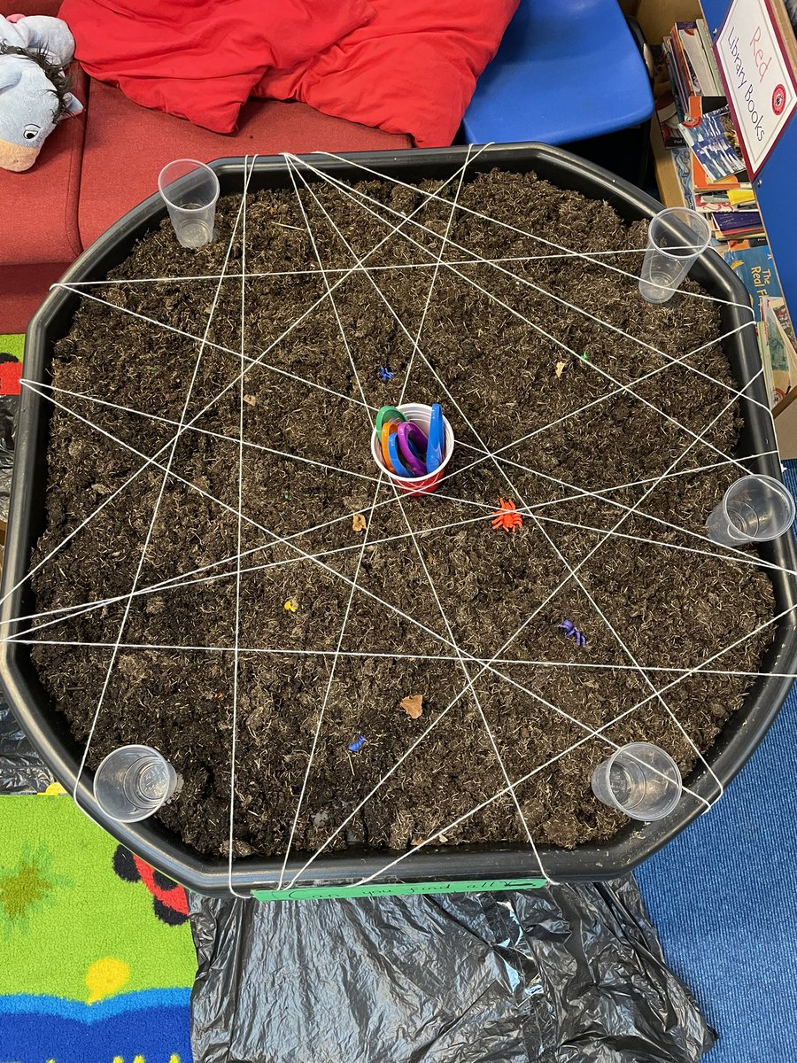 sword_miss's tweet photo. Prep 2 will be searching through the soil to try and find all 20 of the hidden bugs 🐜 🐞 this station brings together their ‘Animals’ topic, and helps them practice their fine motor skills to pinch them from between the rope 🤏 https://t.co/X3BYqKrHvm