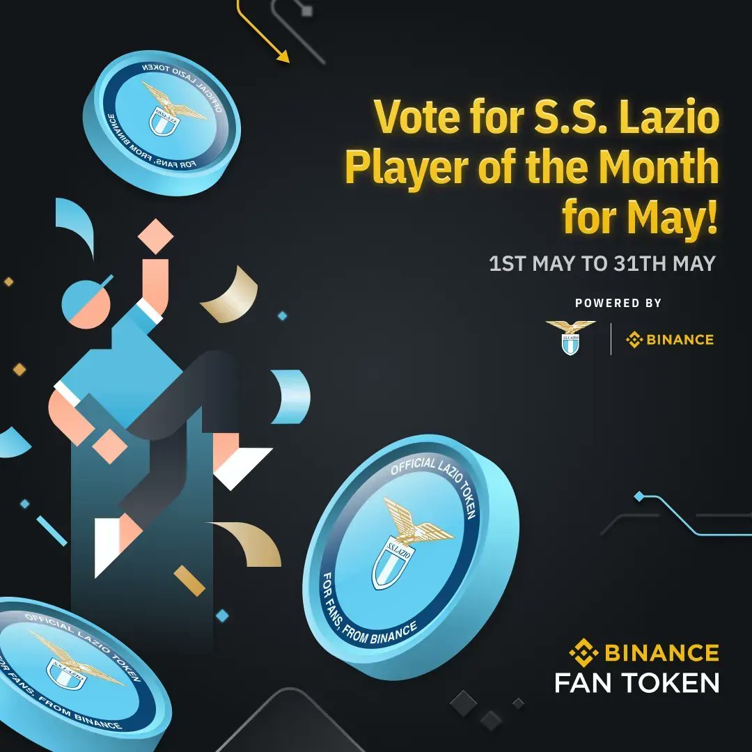 BinanceFanToken's tweet photo. #BinancePOTM @OfficialSSLazio vs Juventus
#CMonEagles 🦅  Show your support!
⚽️ Vote now and stand a chance to share $2500 in $LAZIO Fan Tokens! 
🗳️ Vote here ➡️ https://t.co/4Nay3OF87t https://t.co/fG2t9VCc75