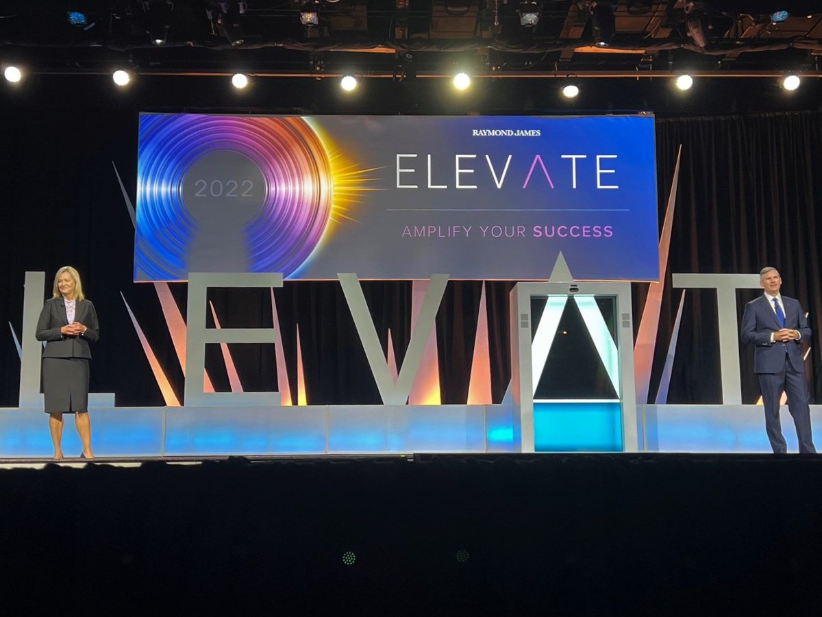 TashElwynRJ's tweet photo. Great kick off to our first in-person @RaymondJames Financial Services @RJFSELEVATE conference since the pandemic began with an opening session from ICD President, Jodi Perry, and Head of FID, Tim Killgoar. #RJFSElevate #RJElevate https://t.co/KUjvXdGxMT