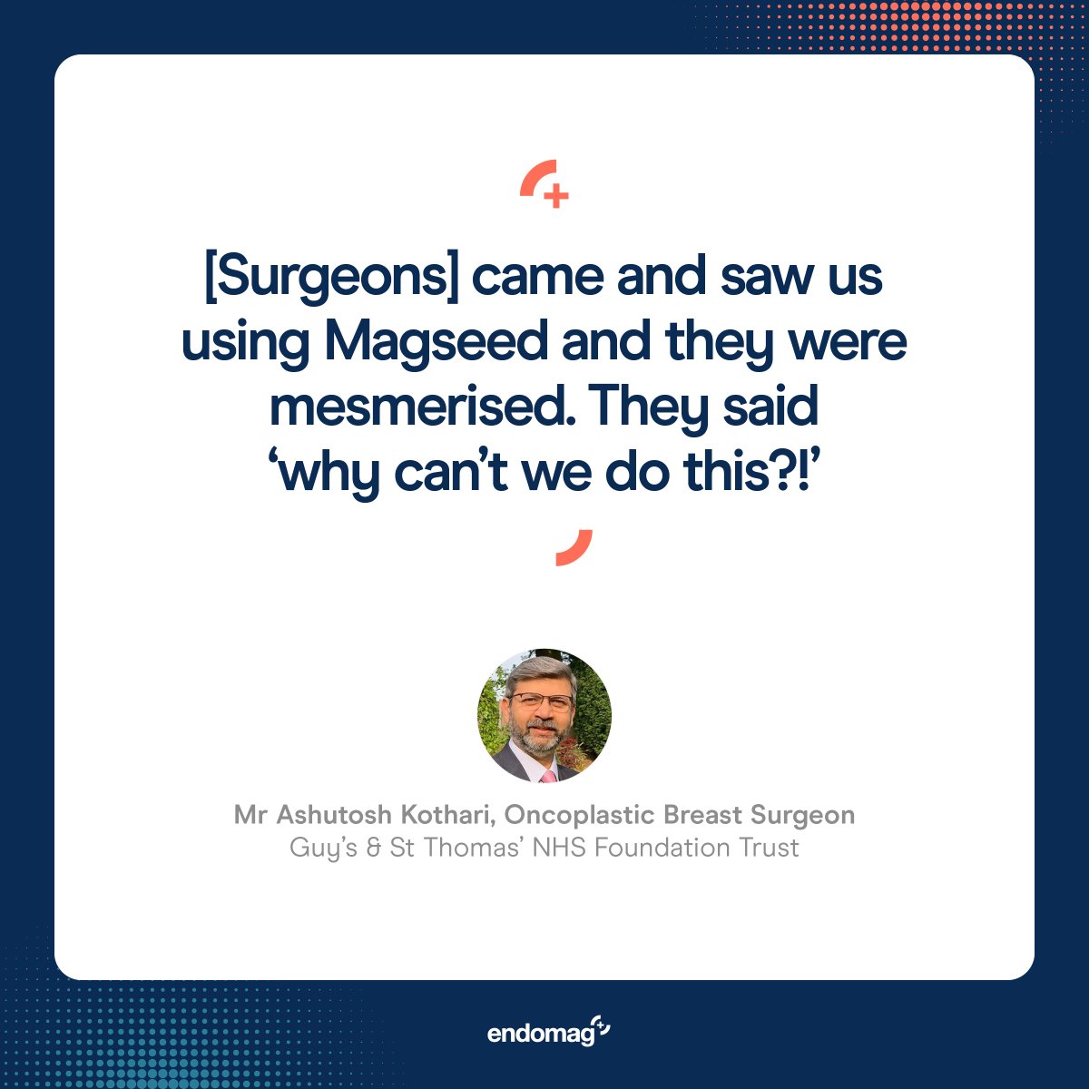 endomag's tweet image. Ready to be mesmerised by Magseed®?

Don't take our word for it... try it out for yourself and find out why thousands of physicians and patients across the globe prefer magnetic localisation.

#ABS2022 #SBIACR2022