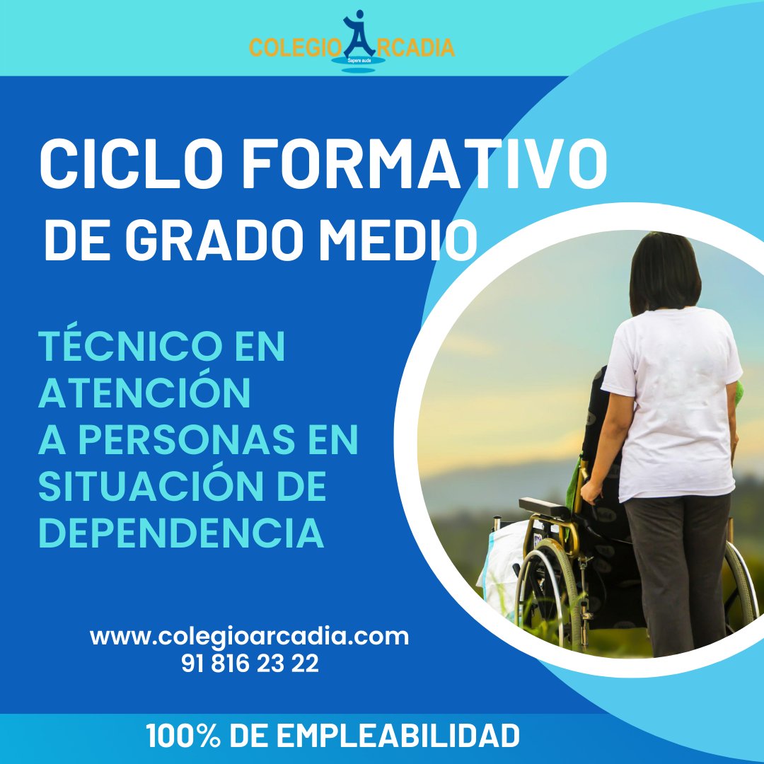 ¿Quieres ser Técnico en Atención a Personas en Situación de Dependencia? 
Puedes hacer el Ciclo de #GradoMedio en #ColegioArcadia. #fparcadia
INFÓRMATE SOBRE LOS PLAZOS DE INSCRIPCIÓN
colegioarcadia.com/cf-grado-medio/