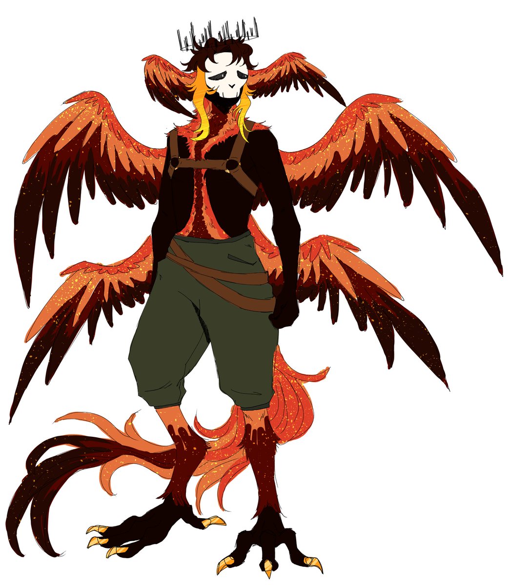 spookyybird's tweet photo. since we’re sharing designs... here’s my oc for our smp >:] they’re a fallen angel who used to guard the dead~
this is just my rendition of their skin, but other interpretations are welcome :D
#smpoc #phoenixoc #angeloc #smphaunt https://t.co/4ZAyWUQYpV