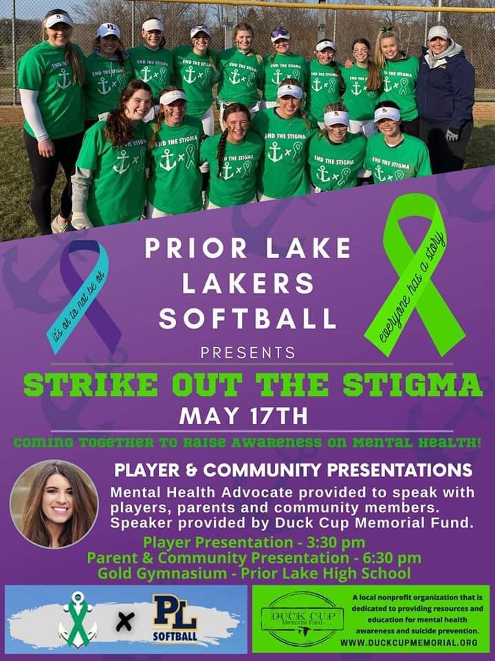 PLLakers's tweet image. Great Mental Health presentation tomorrow (Tuesday) night for all community members sponsored by the softball team.