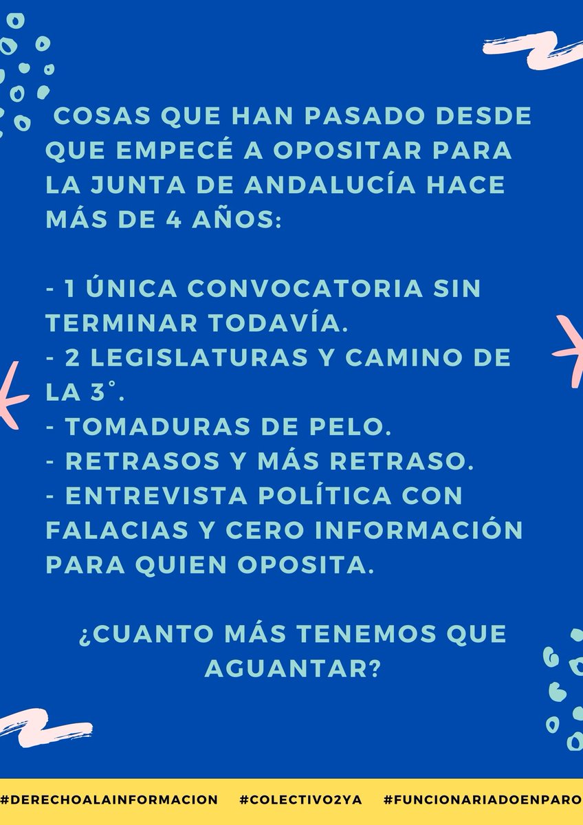 opocondria's tweet photo. #funcionariadoenparo #derechoalainformacion #Colectivo2Ya  @JuanMa_Moreno @eliasbendodo @Saf_Andalucia @IAAPJunta @OpositoresJA https://t.co/dYQ55LZ0zl