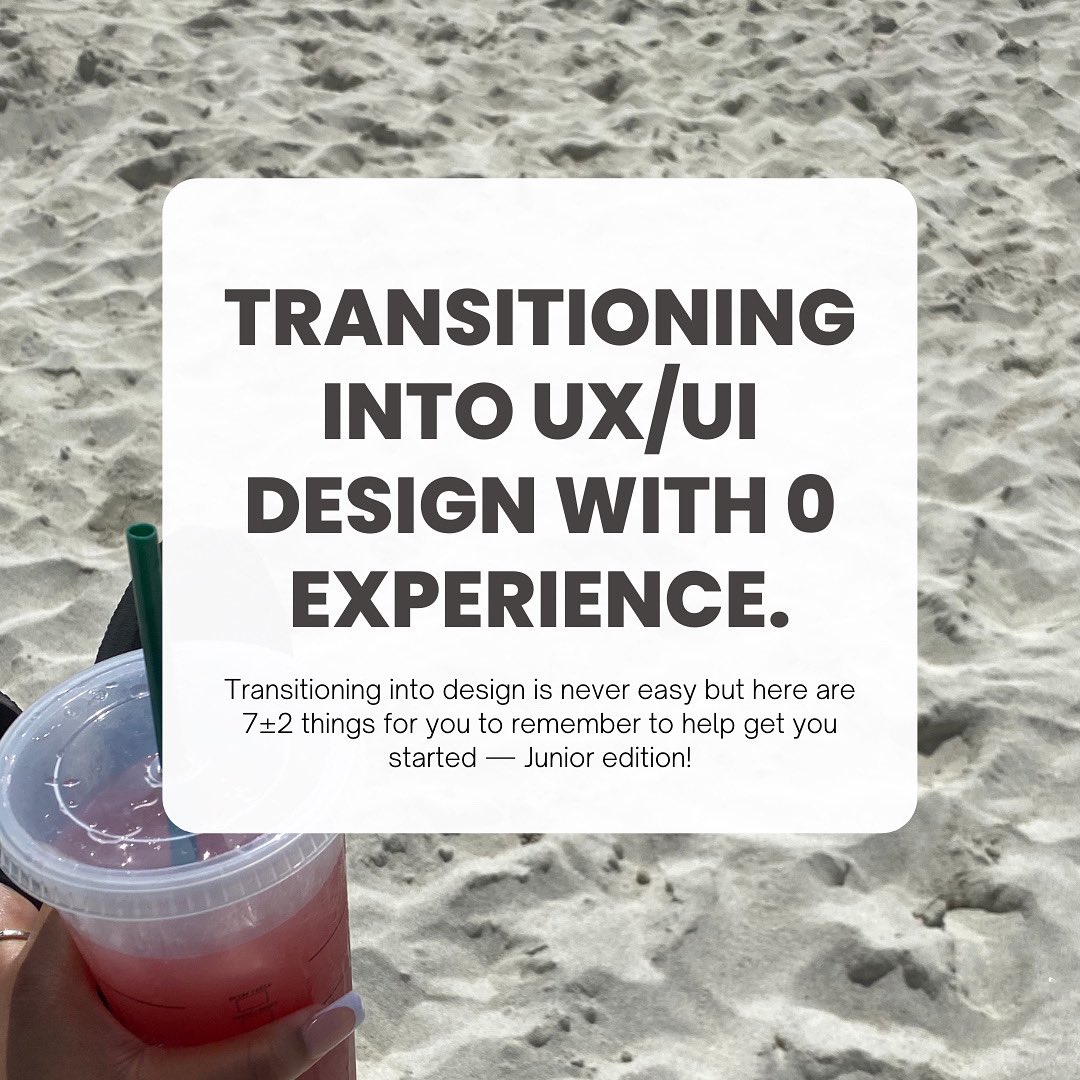 TeeyaCreates's tweet image. ✨Destination - Soft life✨

Check out my first blog post on transitioning into UX/UI design - Junior edition

link.medium.com/GDDblTre5pb