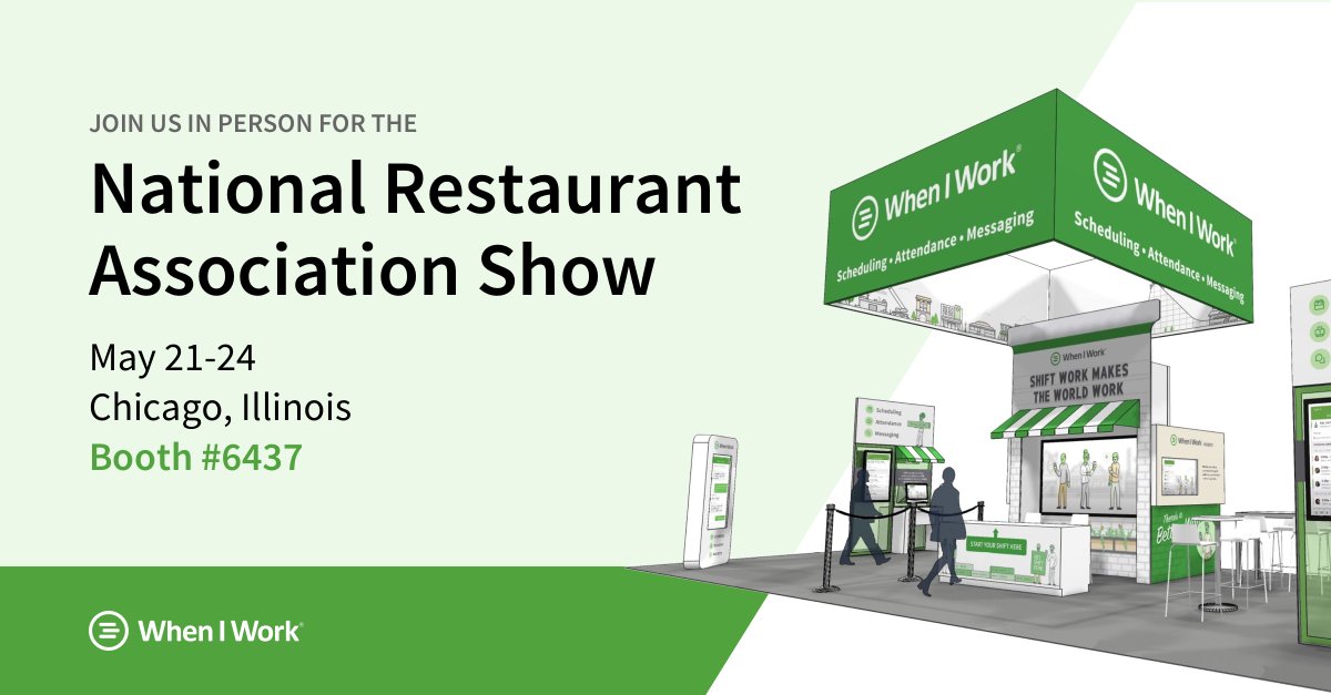 wheniwork's tweet image. The final countdown is on to #2022RestaurantShow! Just 4 days until the world's largest #foodservice trade show and we're ready!

Games, swag, and giveaways–oh my! Be sure to stop by our booth #6437 in the North Hall to score a famous #GetShiftDone t-shirt wiw.bz/3Eq9VHS