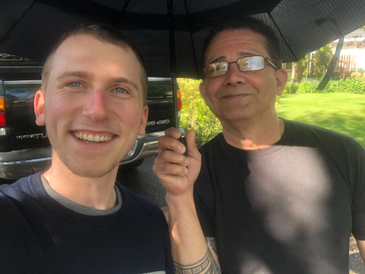"Rod initially asked me if I was a burglar — I was leaving his porch right as he came home. But we chatted and he already voted for Carrick - still happy to take a picture despite the scare!" —  from Jeffrey, one of our amazing volunteers
