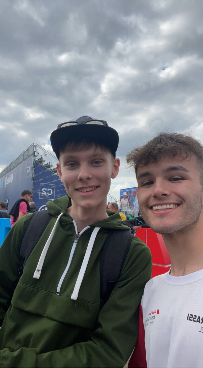 OwenJHale's tweet photo. LOL, I met @beyondthepit’s very own @sebikoerner this weekend at the Berlin E-Prix! I hope you enjoyed the action! https://t.co/Gwwsbkvqew