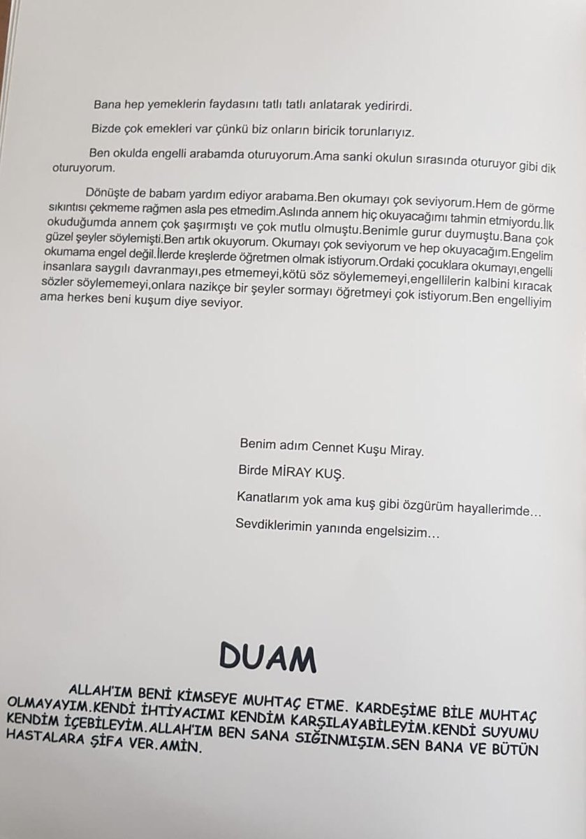 akkadinrize's tweet photo. İl Kadın Kolları teşkilatımız bugün Miray Kuş’u ziyaret ederek yüreğinden geçen dualarını onunla birlikte diledi . 

Benim adım Cennet Kuşu Miray ; Kanatlarım yok ama kuş gibi özgürüm hayallerimde , sevdiklerimin yanında engelsizim diyen Miray kuşun hikayesi.

#EngellilerHaftası https://t.co/zEiKTRUuCo