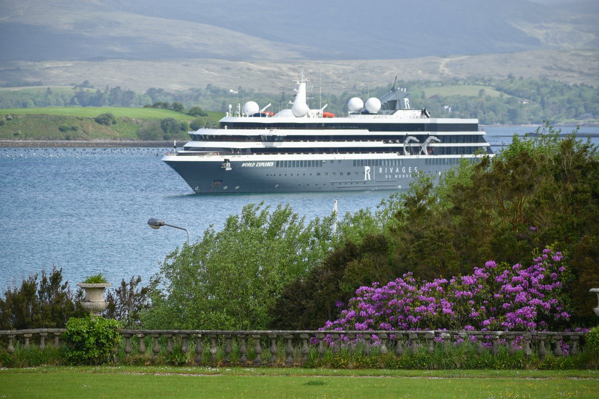 The World Explorer cruise ship at Bantry Bay earlier today.  #ilovebantry #bantry