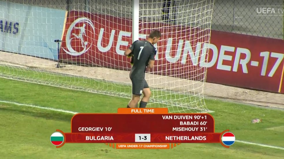 foet247europa's tweet photo. FT Bulgaria 1 Netherlands 3. #BULNED #U17EURO https://t.co/GKyDt8Gvkz