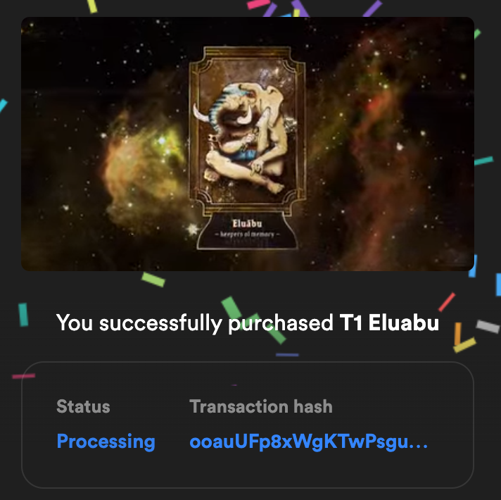 TheLunaLabs's tweet photo. Always a fan of @rarible's confetti 🎉
Tbh I don't quite get the #gameless game yet but maybe it'll come to me with time :D
Definitely an eye-catching tweet:
https://t.co/M54HYJgClE
#tezoscommunity #nftcollector #CleanNFT https://t.co/QQ71MpV4uR