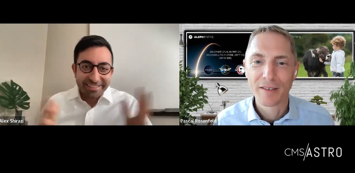 ffsastro's tweet photo. Cultured meat in space! @alexshirazi and Pascal Rosenfeld of @AlephFarms discuss the latest updates of cultivated meat research in space. https://t.co/Yko6qBEGn6 https://t.co/FWUuA8mRne