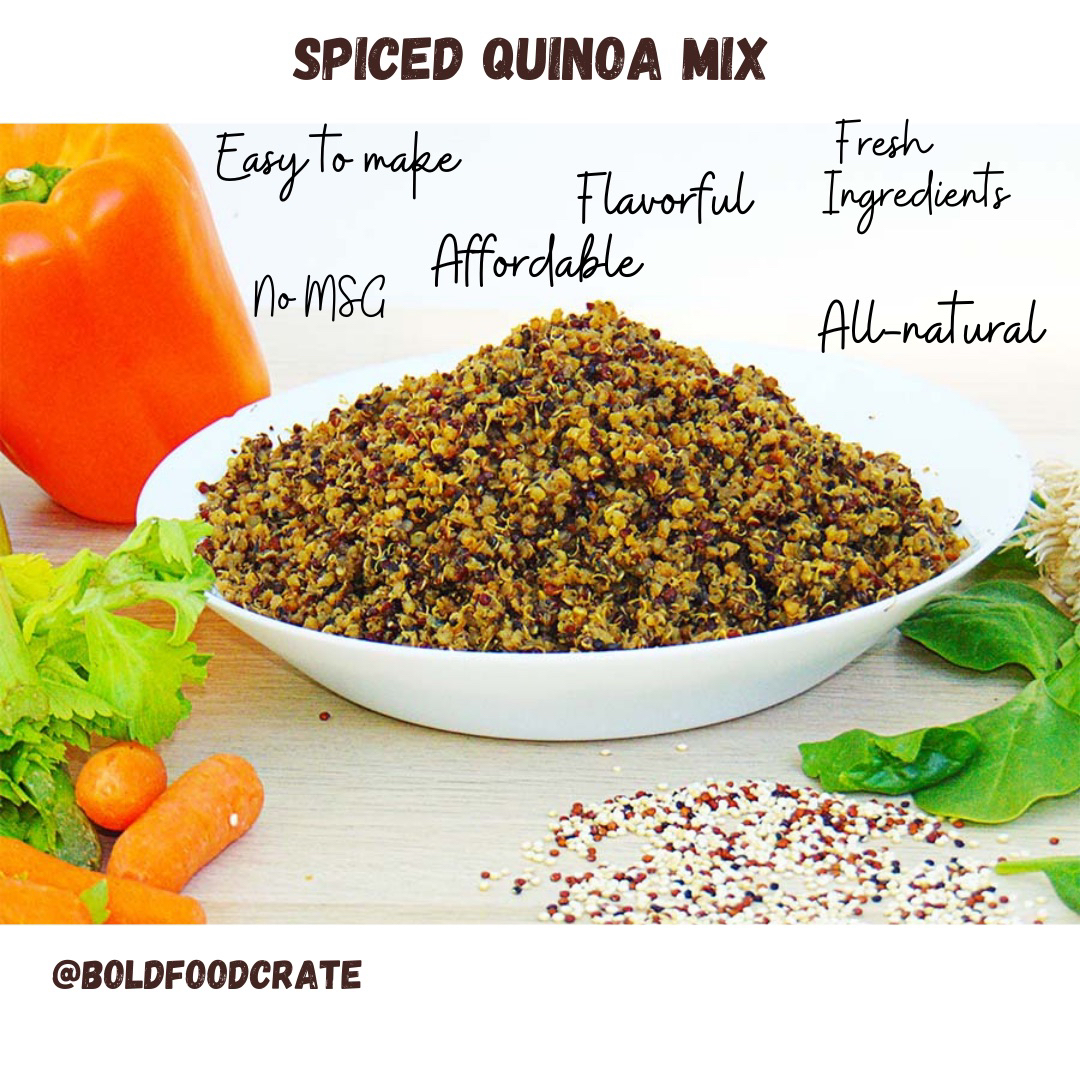 BoldFoodCrate's tweet photo. One of our favorite savory grains! Quinoa grains are rich in protein, dietary fiber and minerals! Healthy and tasty 

#boldfoodcrate #healthygrains #rice #couscous #quinoa #veganfood #grains #spicedfood #tastyfood #healthylunch #healthdinner #lunch #dinner #nopreservatives #allna https://t.co/R1AkaHyeqp