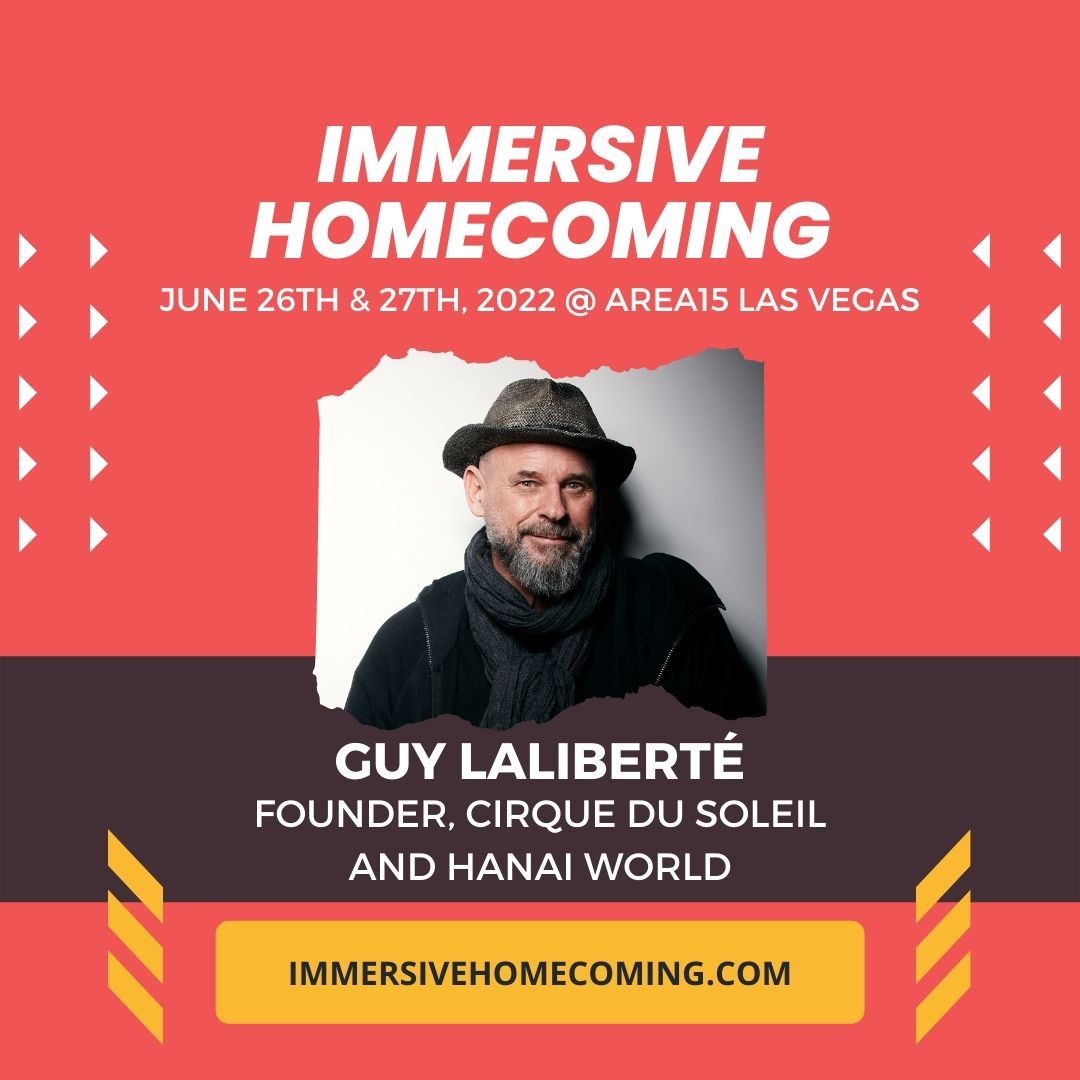 immersiveglobe's tweet photo. HUGE NEWS! Guy Laliberté, founder of Cirque du Soleil and Hanai World, will be speaking at Immersive Homecoming this June 26th and 27th at AREA15 Las Vegas! https://t.co/kYYFGbm1vZ https://t.co/5YT886JPnW