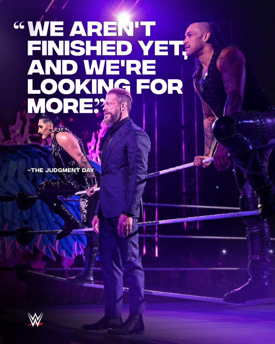 WWE's tweet image. Who should join #TheJudgmentDay?