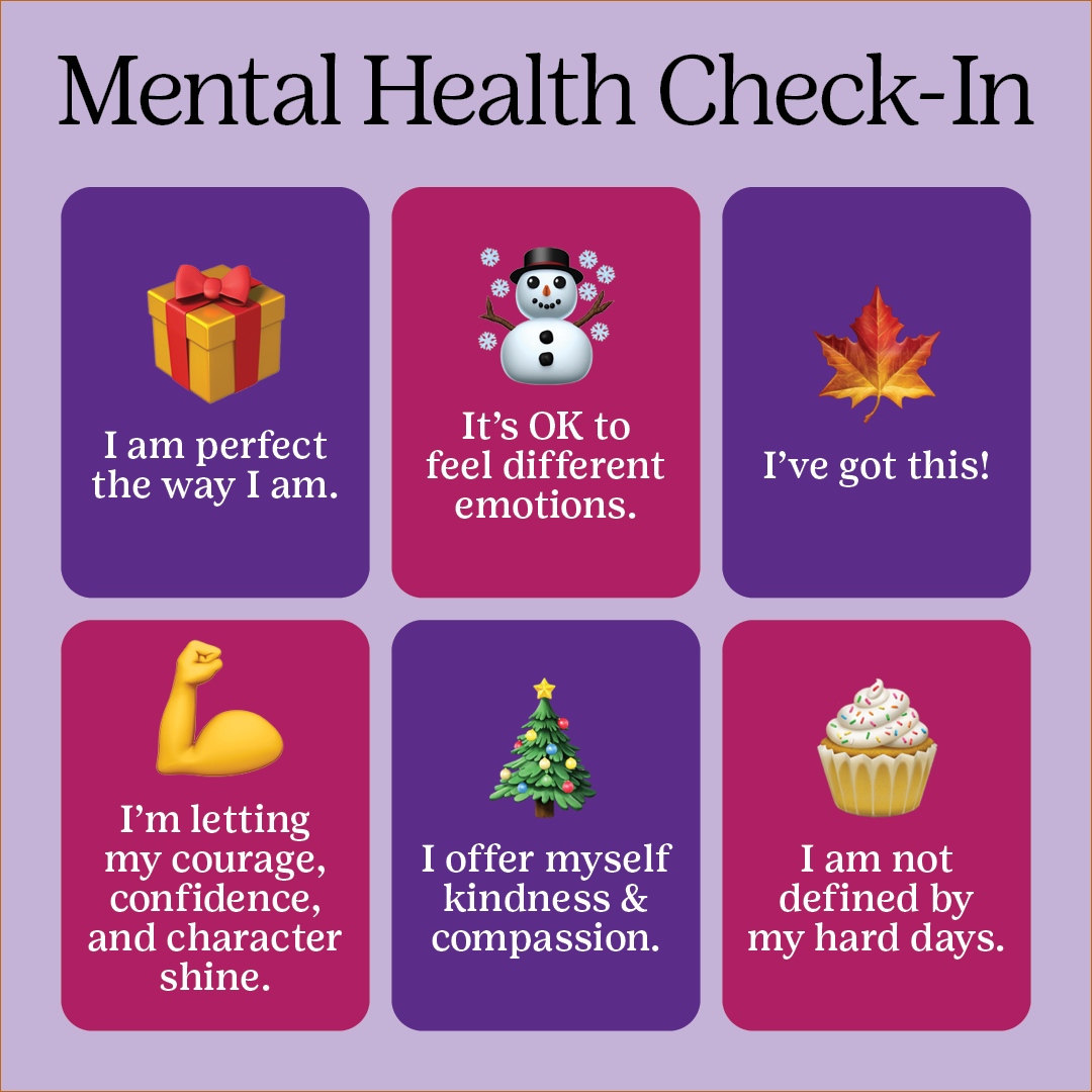 GirlScoutsLA's tweet photo. Which affirmation do you need this week? ๐ For more mood-boosting activities, see the Girl Scouts Resilient. Ready. Strong. program! ๐
https://t.co/0vNz7aj53x
#MentalHealthAwareness #MentalHealthMatters #GSGLA #GirlScouts https://t.co/4cDr2ghimN