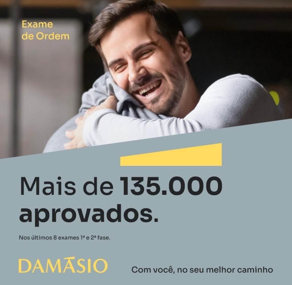 DamasioBrusque's tweet photo. OAB 1ª FASE
OAB 2ª FASE

| Mais de 50 anos marcados por um alto índice de aprovação na OAB
| 100% online

 DAMÁSIO BRUSQUE
  (47) 3355-1511 (WhatsApp)
#damasiobrusque #concurso #oab #examedeordem #direito #juridico #novatrento #guabiruba #botuvera #saojoaobatista https://t.co/ggV7ep7gFQ