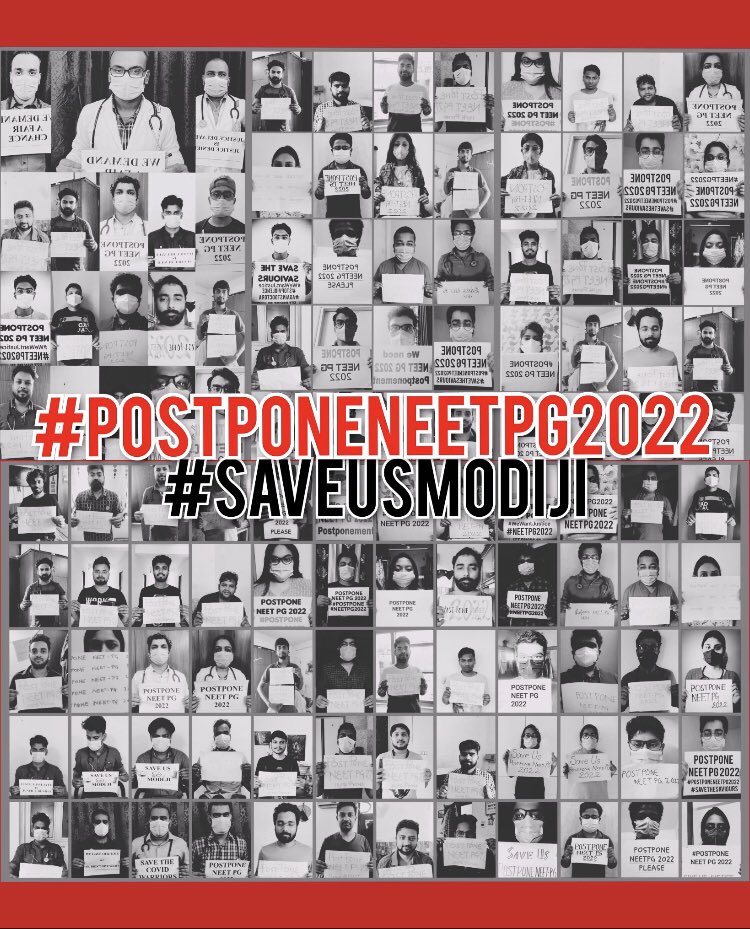 drasmalhi's tweet photo. A Glimse of PAN INDIA STRIKE EXTENDED IN ENTIRE INDIA BY #NEETPG2022 aspirants 
To #POSTPONENEETPG2022 
#POSTPONENEETPG_MODIJI 
@mansukhmandviya @PMOIndia @narendramodi @JPNadda @sambitswaraj @ABVPVoice @nidhitripathi92 @DrCNPatel @AshishSainram @HushyarMeenaIN @bjpsamvad @RSSorg https://t.co/3GwnV3Kr6h