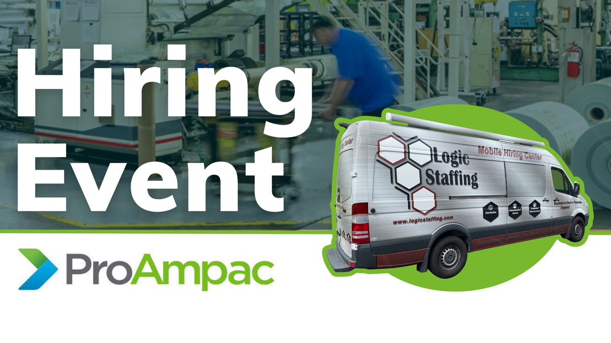 logicstaffingwa's tweet photo. We're hosting a @ProAmpac hiring event in #AuburnWA! 👋 Details &amp; RSVP: https://t.co/5z1EVDVs6L https://t.co/SDyU0XmKBP