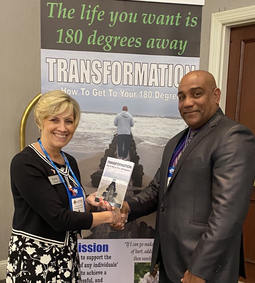 aztecsoftware's tweet photo. We're at the 2022 Pennsylvania Association for Adult Continuing Education (PAACE) Annual Conference!

It's a pleasure to meet the inspirational 2022 keynote speaker, Leroy Cruz, PAACE's Student Alumni of the Year! 
#aztecsoftware #PAACE #adultedu #AdultBasicEducation https://t.co/KjAO0e4iKE