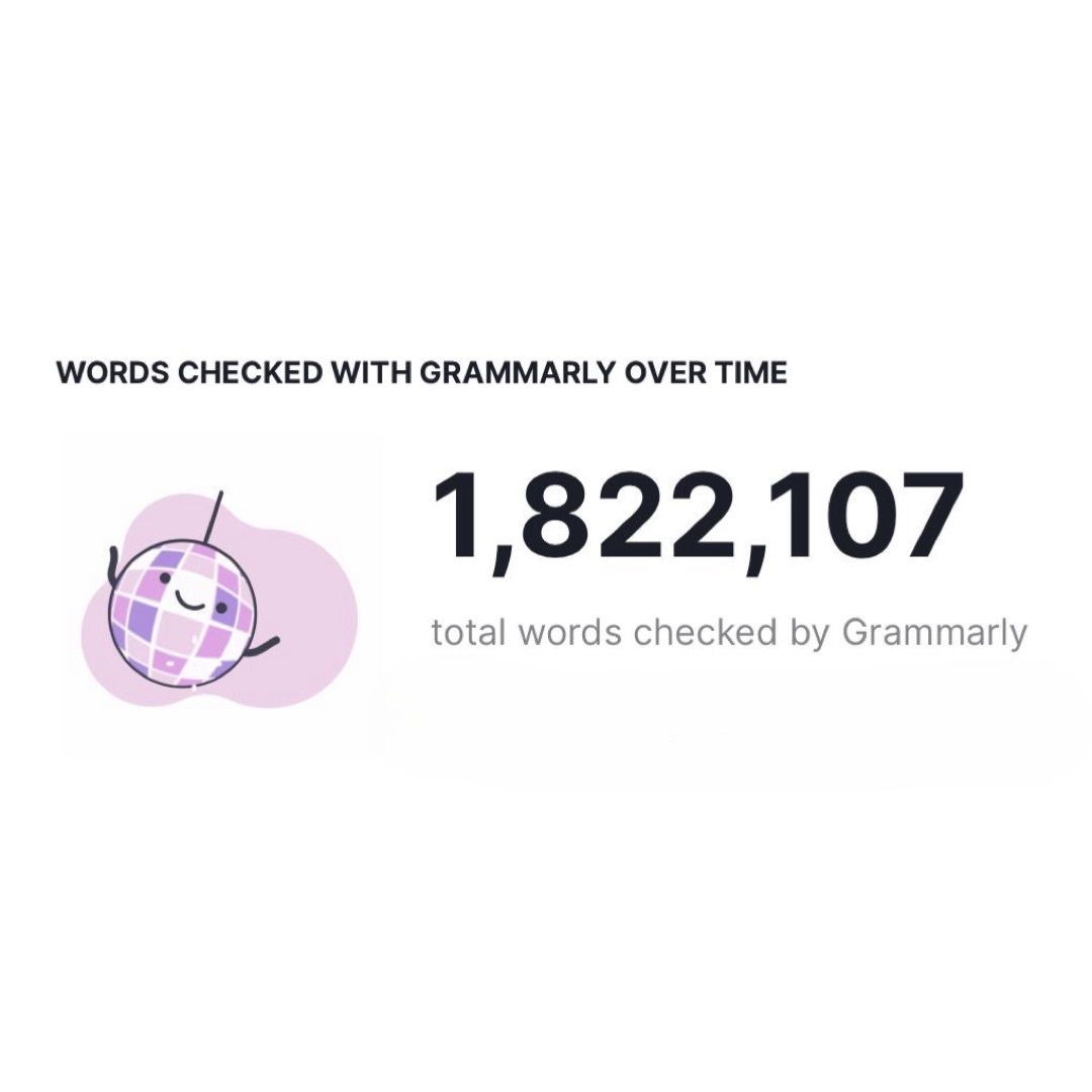 HivTinker's tweet image. It&apos;s crazy to think I&apos;ve checked this many words over time. #grammarly #wordcheck