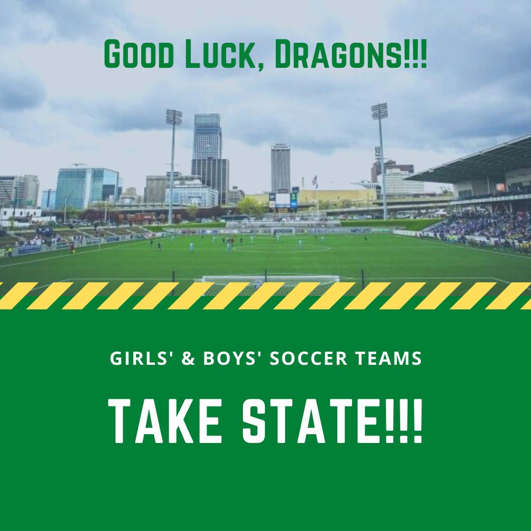 SummitCenterIns's tweet photo. You can bet there is excitement in our office this week! We are proud of the student athletes on the Girls' and Boys' Soccer Teams and wish both teams the best of luck in their Championship games. Go, Dragons! https://t.co/Md9Lf5qWO7