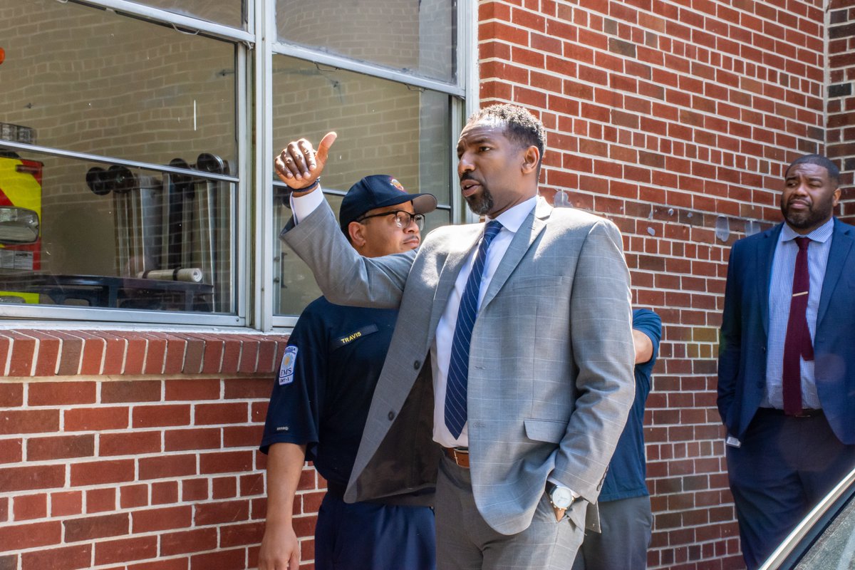 CityofAtlanta's tweet photo. Mayor @Andreforatlanta toured @ATLFireRescue  Station 26 and addressed media in a Q&amp;A session. Station 26 is one of four AFRD stations slated to be completely replaced through funding from bond referenda in the May 24th primary election. https://t.co/pmtNl0wfIM