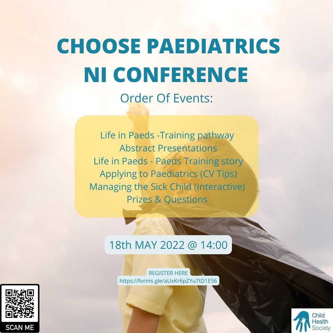Calling all NI medical students and junior docs- if you haven’t already, it’s time to register for this Wednesday’s ‘Choose Paediatrics NI Conference’. With a fantastic line-up of speakers, sure why would you miss it?! #choosepaeds <a href="/RCPCHIreland/">RCPCHIreland</a> <a href="/ups_tweets/">UlsterPaediatricSoc</a> <a href="/SimEdRBHSC/">Kids Sim Ed team</a> <a href="/_NIMDTA/">NIMDTA</a>