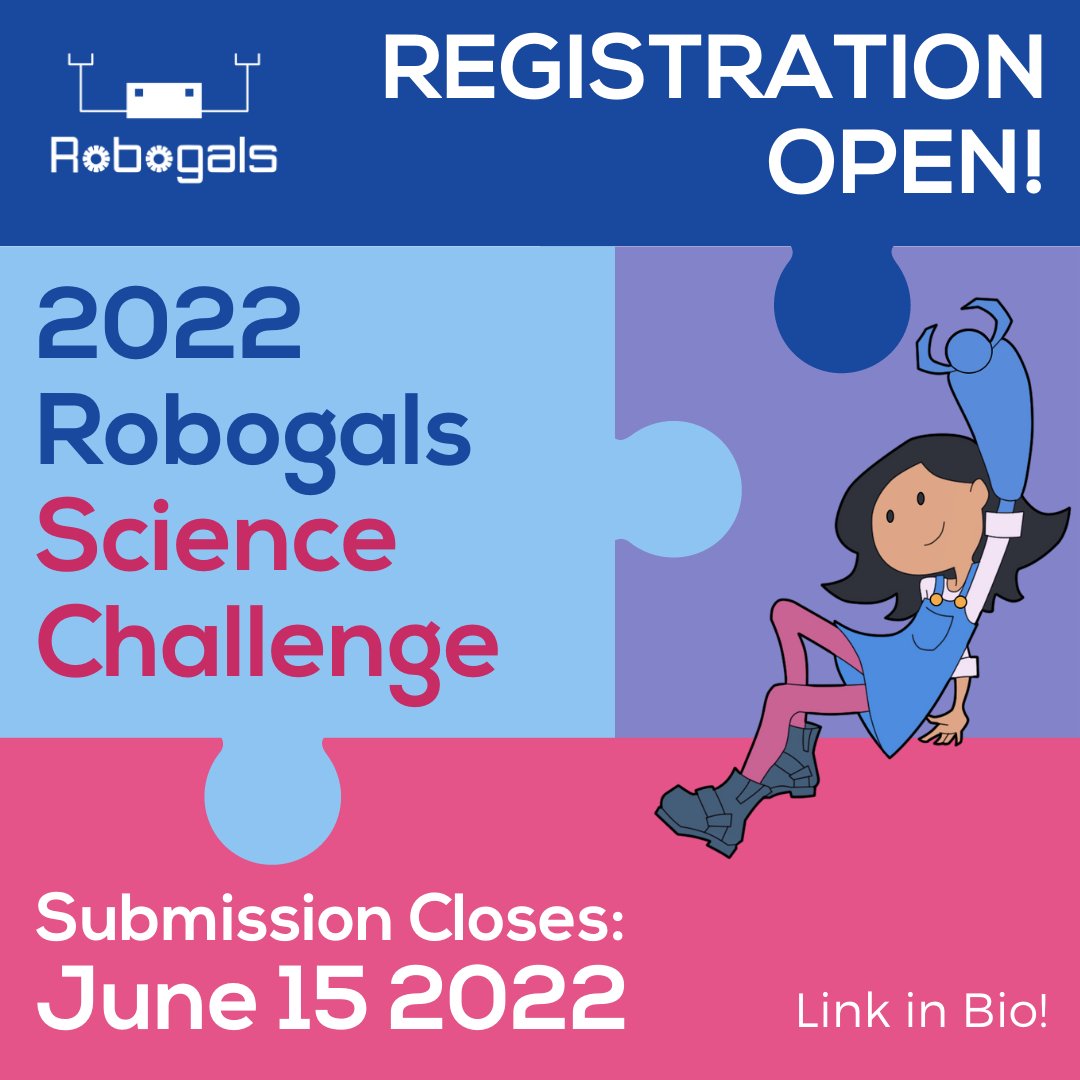 🎉The 2022 Robogals Science Challenge is open!

For girls and gender diverse students aged 5-15, signing up for the Science Challenge offers a unique learning experience to explore the world of STEM 🦾🤖🧪

Register today:
sciencechallenge.org.au 🚀
