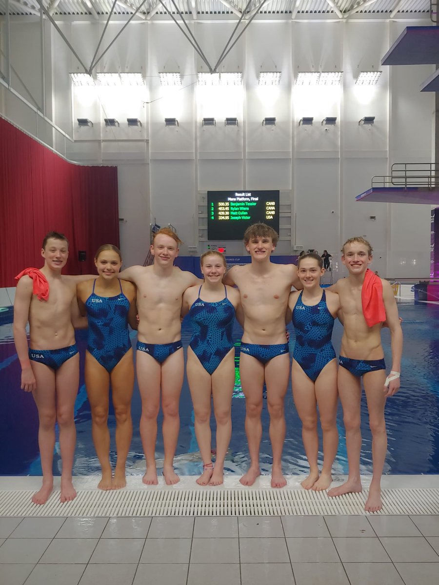 USADiving's tweet photo. All smiles from Futures Cup! 

We ❤️ our divers, judges, coaches, and staff that were in the United Kingdom for competition.

FUTURE EVENTS: https://t.co/bLQKkz4Ika https://t.co/YFukKGEfLy