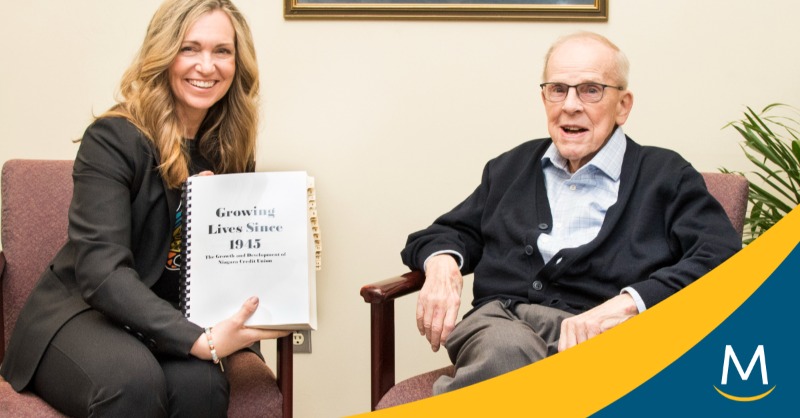 MeridianCU's tweet photo. Last week, our President and CEO, Jay-Ann Gilfoy, took her first tour of Meridian branches. One of the highlights was sitting down with former Niagara Credit Union CEO Bill Goertz, who shared valuable wisdom based on his contributions to the credit union movement.