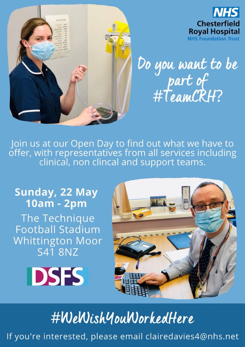 SarahWard (@sarahward2015) on Twitter photo Join us to hear more about great career opportunities <a href="/royalhospital/">Chesterfield Royal Hospital NHS FT</a> Registered/ Unregistered/Support Services - all welcome ☺️#GreatPlaceToWork Join us to hear more about great career opportunities <a href="/royalhospital/">Chesterfield Royal Hospital NHS FT</a> Registered/ Unregistered/Support Services - all welcome ☺️#GreatPlaceToWork