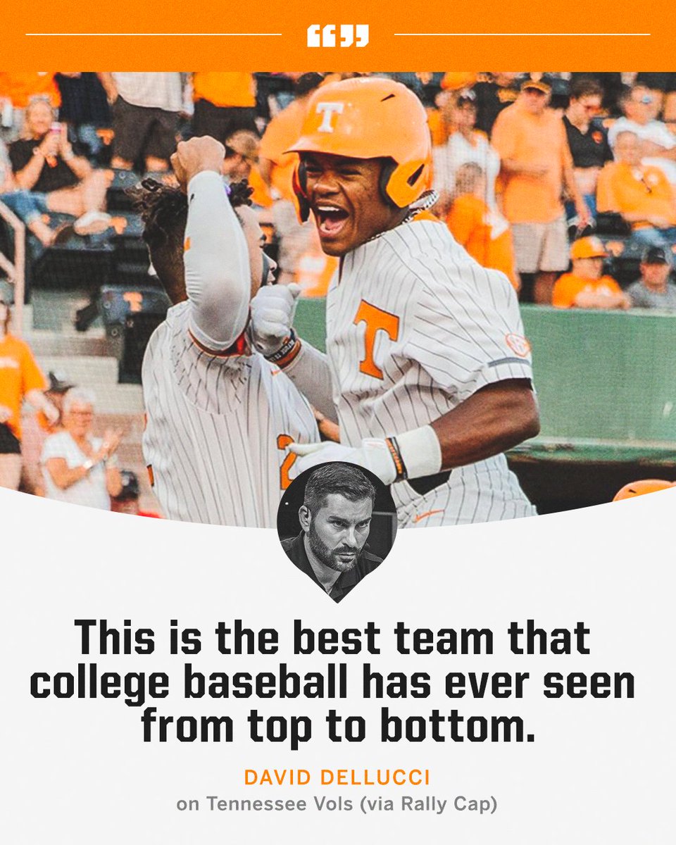 How 'bout them VOLS 🍊 

<a href="/DavidDellucci/">David Dellucci</a> | <a href="/Vol_Baseball/">Tennessee Baseball</a>
