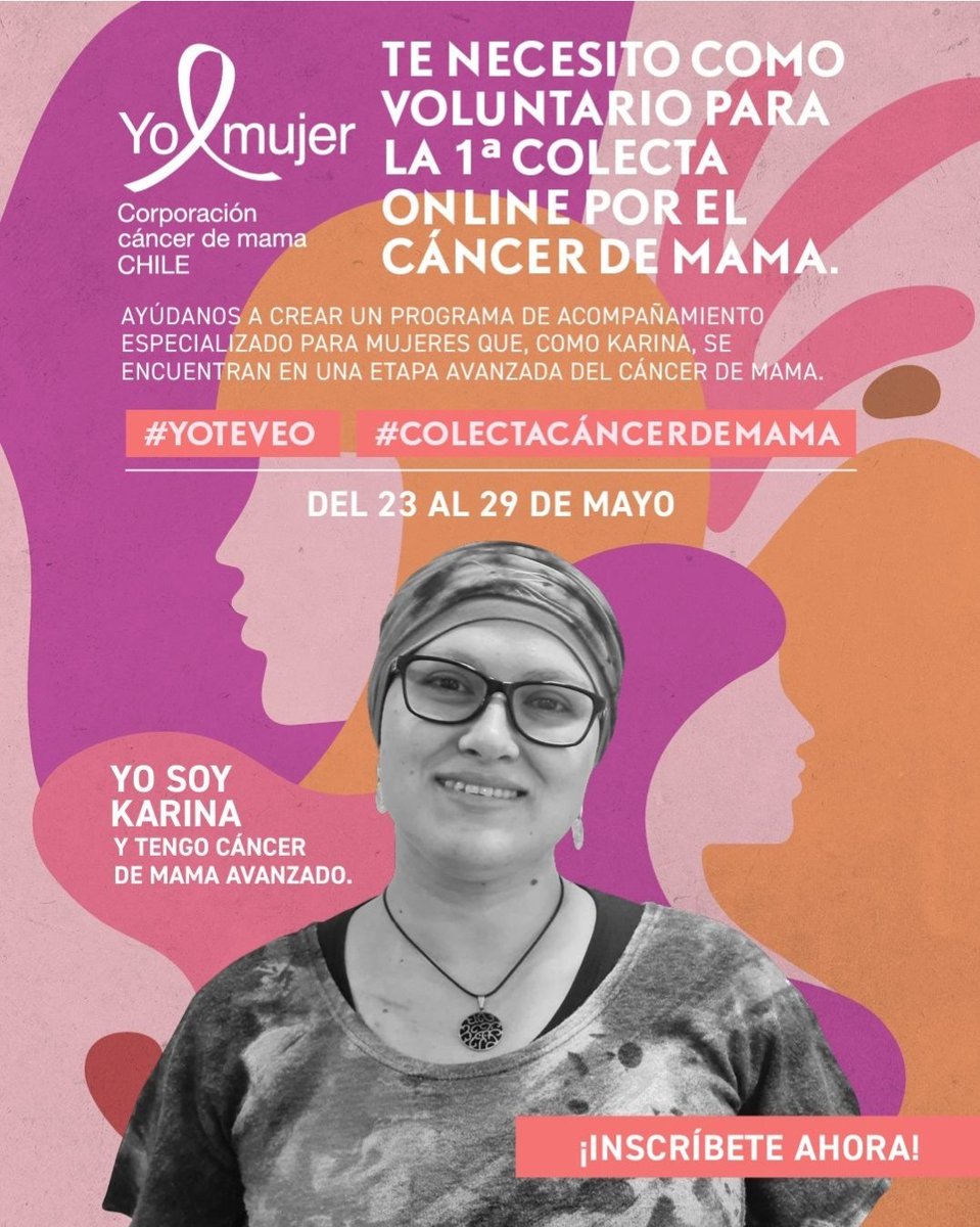 yomujer's tweet photo. ¡ATENCIÓN!

¡Aún estás a tiempo de inscribirte como voluntari@ para nuestra primera colecta virtual por el #cáncerdemama! 🏃‍♀️🏃

¡No lo dejes para después!⏰

Inscríbete ✍ aquí! 👇

https://t.co/GfBJ4C1ken

#colectacáncerdemama 
#Yoteveo 
Del 23 al 29 de Mayo!!! https://t.co/nERZiLgn68