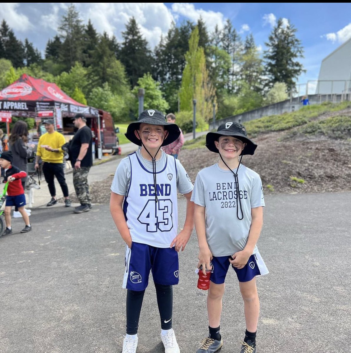 Thanks <a href="/bendlacrosse/">Riverbend Lacrosse</a> for coming over and supporting #equalityinlacrosse #woodisgood #familyownedbusiness