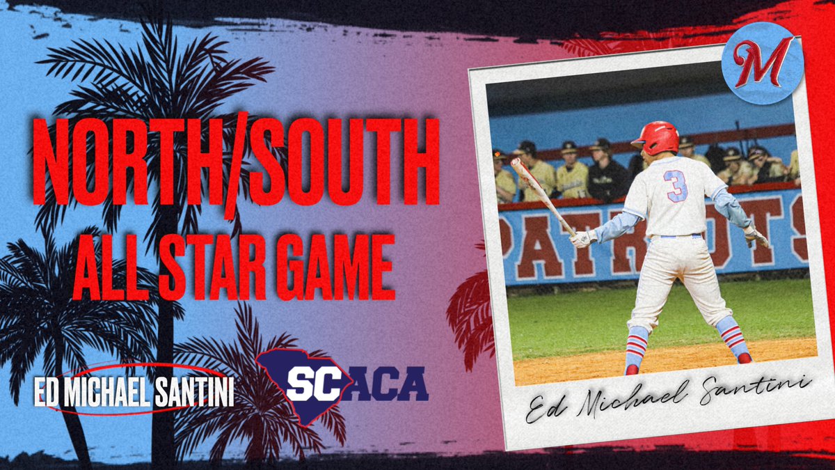Congratulations to <a href="/EdMicha47348482/">Ed Michael Santini</a> for being selected to the South Carolina Athletic Coaches Association North/South All-Star Game!! #Pats