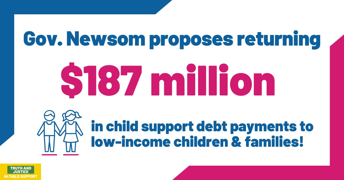 csjusticeca's tweet photo. NEW: @GavinNewsom proposes ensuring 100% of child support payments go to families formerly receiving public benefits assistance!

Let's be clear: this will be transformative and historic.

Here's what else @CAgovernor can do to support low-income children and families: 🧵 https://t.co/y7MFTlxHQR