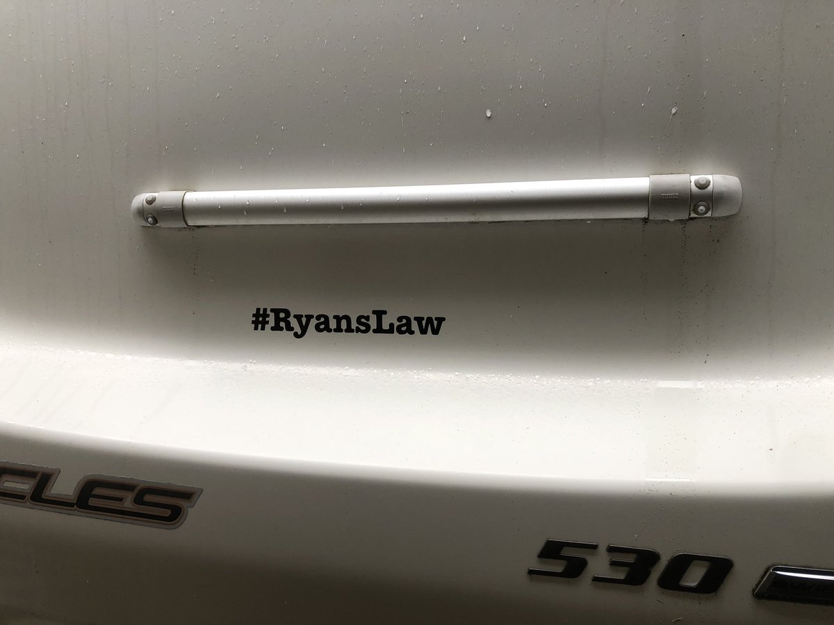 MarkSaltern's tweet photo. #RyansLaw stickers raising money for S.C.A.R.D charity @roadvictims 
Please support🙏

£2.75 via PayPal to admin@ryanslaw.org please leave address at checkout 🙏 help us help others🙏 https://t.co/0vbHy7H7Lz