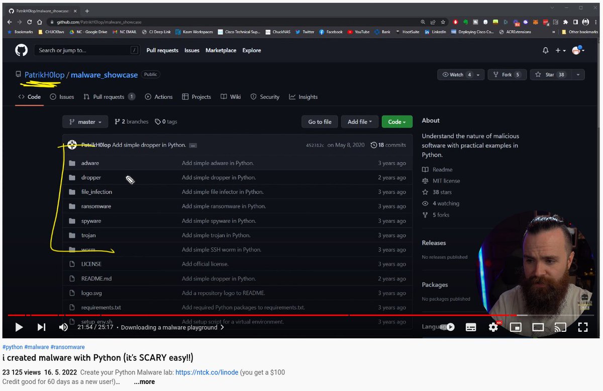 HolopPatrik's tweet photo. It's amazing to see that the project I created to make people understand the very basic principles of malware, even without advanced technical knowledge, has reached such a large audience thanks to you @NetworkChuck :) Keep spreading knowledge  #malware #learning #Security https://t.co/S8K0dkLRuU