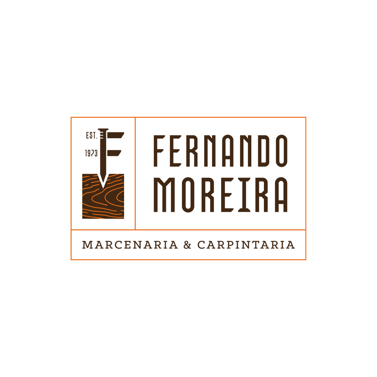 adrianaleites's tweet photo. 🔨🪑 Back in 2017, I've developed this brand identity for the woodworker Fernando Moreira, using Kravo typeface by the great @_faelpt, paired with Klinic Slab font family by Joe Prince.

More logos &amp; marks → https://t.co/2nVZDE4KBp

#brandidentity #monogram #logo #logodesign https://t.co/hv1C2dkFgO