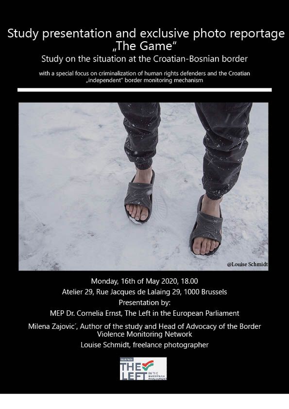 RosaluxEuropa's tweet image. Study presentation and photo reportage «The Game» happening right now at Atelier 29 in Brussels 

@Left_EU @ErnstCornelia @Border_Violence @LouSchmidtPhoto #EndPushBacks #SolidarityIsNotACrime #EndBorderViolence #SafePassageForAll #Croatia #RefugeesWelcome