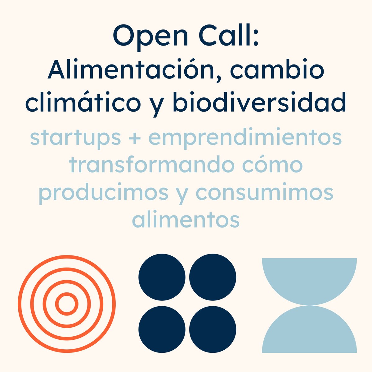 Lanzamos un open call para startups y emprendimientos que estén trabajando en mitigar el #cambioclimático y aumentar la biodiversidad a través de transformaciones en producción y consumo de *alimentos*. Abrimos hilo!