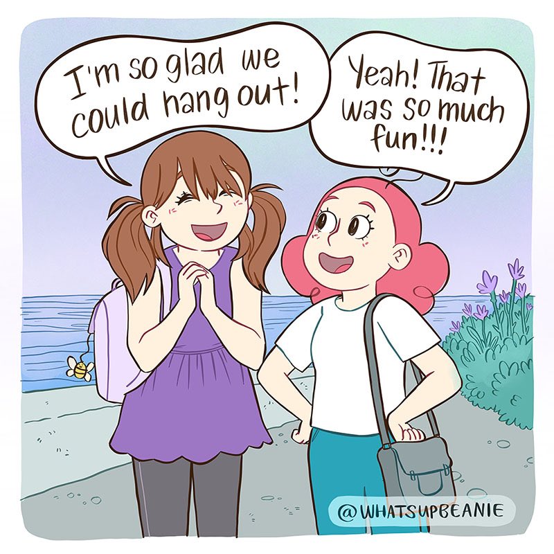 whatsupbeanie's tweet image. Friendship anxiety