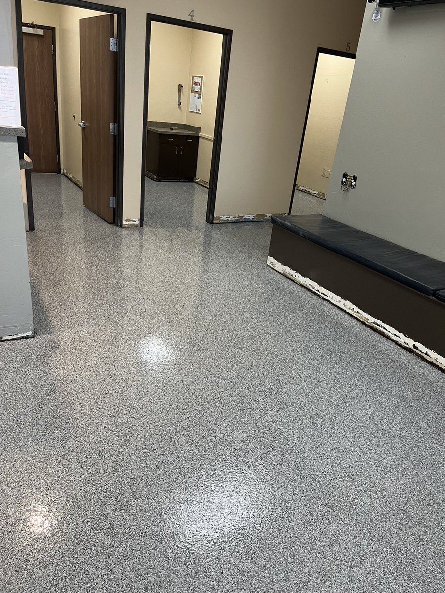 EpoxyArizona's tweet photo. Commercial strength #epoxy #flooring for this amazing @ABC Pet Clinic’ they wanted a beautiful color for their new office renovation :) give us a call for al your #concrete #epoxy #flooring projects. 
Call NOW for Special Pricing ☎️ 520-549-7772 https://t.co/1vpthhBIrL