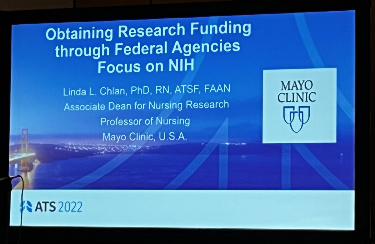 “Be Nimble & Informed!” NIH Research Grant Funding - @Dr_Linda_Chlan shares important tips, tricks, & expertise on obtaining grant funding for your research. #ATS2022 #ATSNurse #MCNursingResearch @FriesenHannah1 @jessica_ask_rn