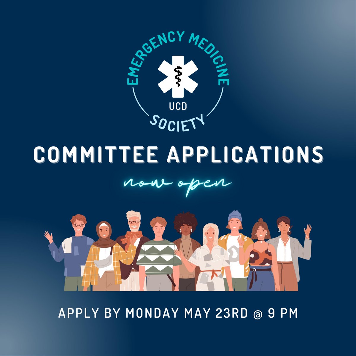 UCDEmergSoc's tweet photo. Our committee applications are now open! Sign up using this link: https://t.co/n46RV20T0U and make sure to get your applications in by Wednesday, May 23rd at 9:00 pm. Good luck to everyone applying! https://t.co/H6Q3I10wKv