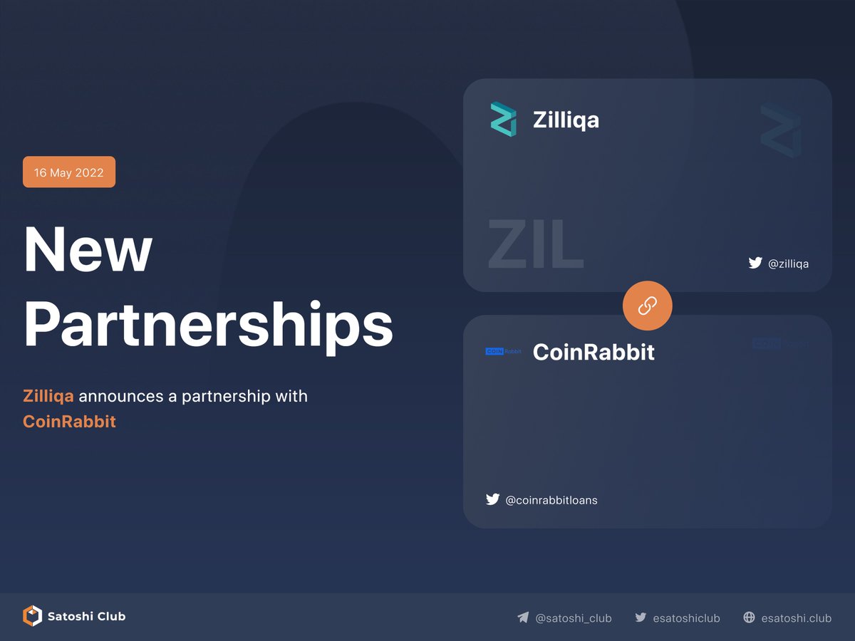 esatoshiclub's tweet photo. 🔥 Zilliqa announces a partnership with CoinRabbit

👉More information: https://t.co/EDgaup0mr3

👉Follow @esatoshiclub

#Zilliqa #CoinRabbit  #partnership #satoshiclub https://t.co/gYiY8w2h9s